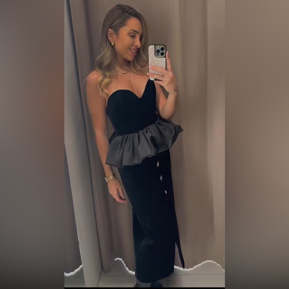 ZARA VELVET TOP ZW COLLECTION - Picture 5 of 17